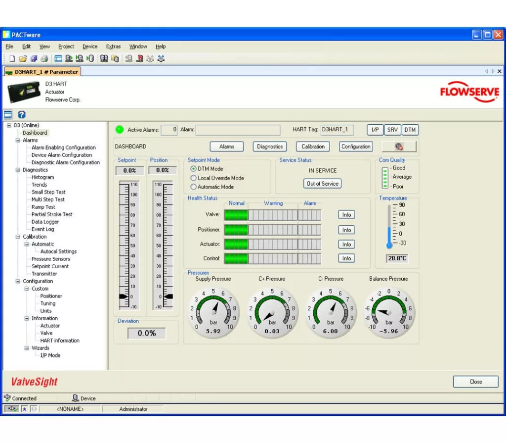 PMV – ValveSight Diagnostic Software